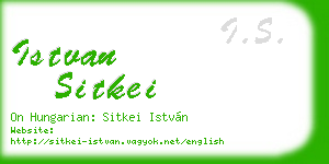 istvan sitkei business card